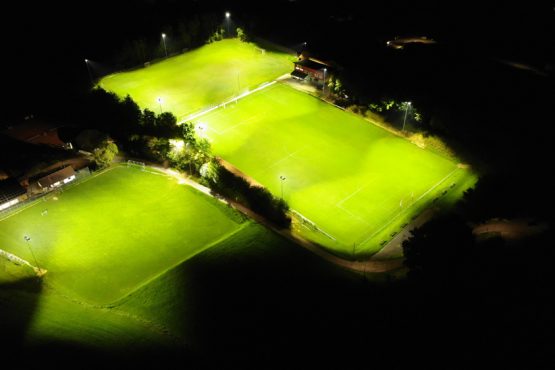 LED Fußballplatzbeleuchtung beim FC Ruderting