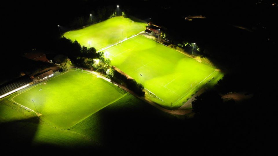LED Fußballplatzbeleuchtung beim FC Ruderting